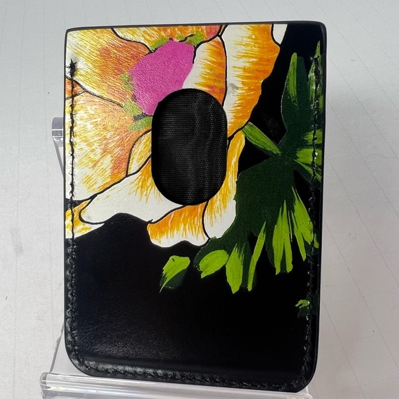 🩷BALENCIAGA | Flower Pattern Leather Small Wallet Logo Phone Card Case/Wallet🌸 - Picture 5 of 10